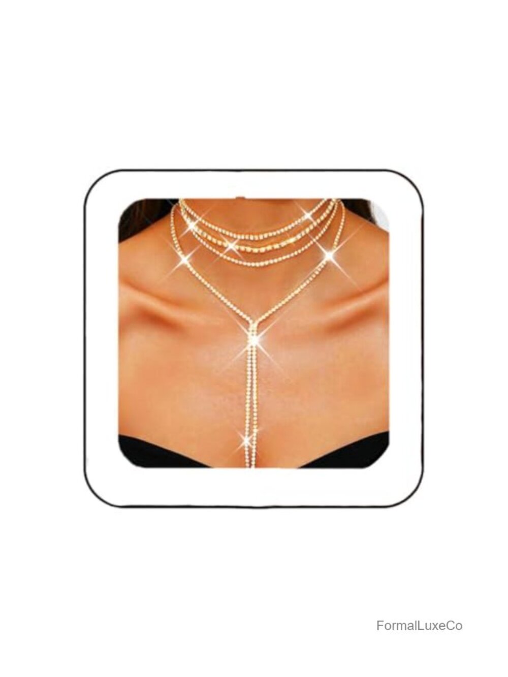 Rhinestone Choker Necklace, Crystals Alloy Bridal Prom Jewelry for Women